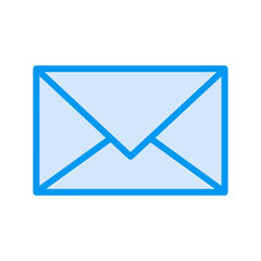 Modern Communication Icon Closed Envelope. Ideal for email, mail, message, or contact section.