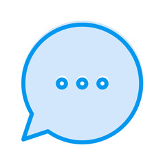 Modern Communication Icon Chat. Represents direct messaging, online conversations, or discussion forums.
