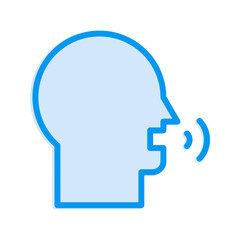 Modern Communication Icon Talk. Represents speaking, conversation, or vocal interaction.