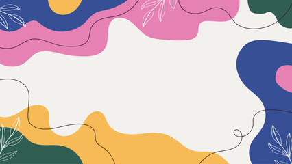 vector illustration of an abstract background with leaves for presentation