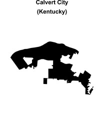 Calvert City (Kentucky) blank outline map