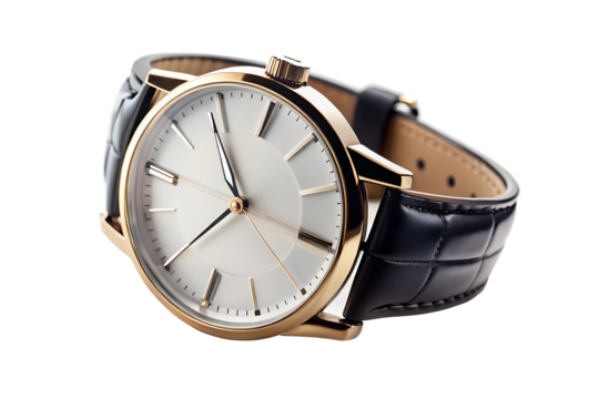 Elegant Men's Leather Strap Wristwatch Classic Timepiece Design