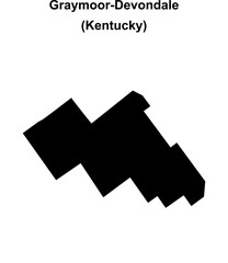 Graymoor-Devondale (Kentucky) blank outline map