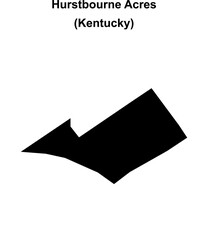 Hurstbourne Acres (Kentucky) blank outline map