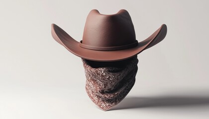 Enigmatic Cowboy Bandana And Hat: Uncovering The Secrets Of The Wild West'S Most Intriguing Accessories. Unlocking The Mysteries Of Western Fashion.