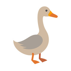 Obraz premium Cartoon representation of a goose standing with a neutral expression 
