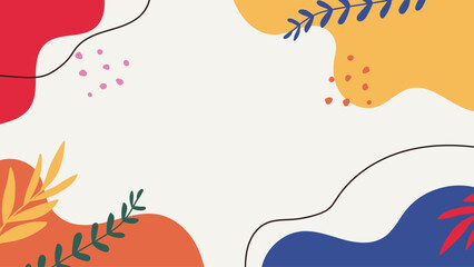 Abstract hand draw frame background geometric shapes, dots, and lines for templates, posters, and social media content