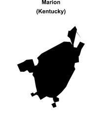 Marion (Kentucky) blank outline map