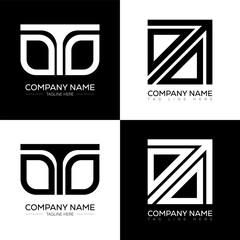 OTO minimalist and classic logo set design. OTO flat and simple style with black and white color variation letter logo set in one artboard.