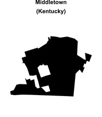 Middletown (Kentucky) blank outline map