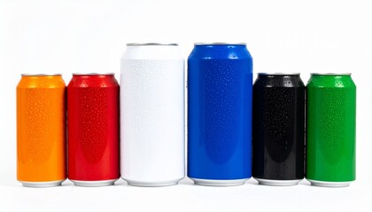 Mockup drink can, white background