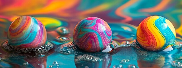 Obraz premium colorful spa bath bombs, Generative AI,