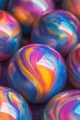 colorful spa bath bombs, Generative AI,