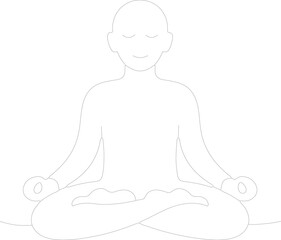 Continuous line drawing of a medical illustration