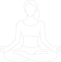 Minimalist line art person illustration