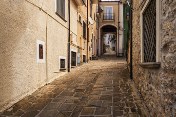 views of the downtown of the village of Sasso di castalda, Potenza