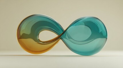 abstract two bubble talk or comment sign symbol. 3d render.