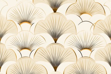 This design features an elegant art nouveau seamless pattern, an abstract minimalist background, and a geometric art deco texture