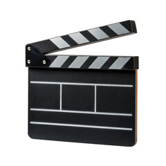 Fototapeta premium Movie clapperboard isolated on transparent background