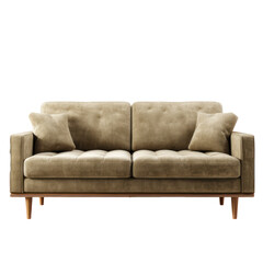 Fototapeta premium khaki sofa minimalist transparant background