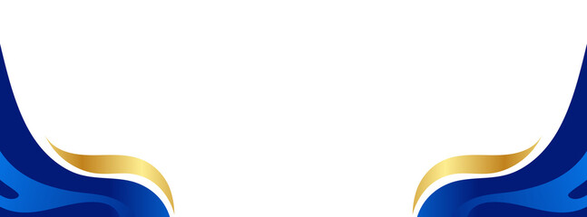 Abstract Blue and Gold Wave Design Elegant Swirls and Curves Background