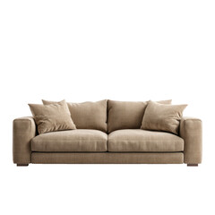 Fototapeta premium khaki sofa minimalist transparant background