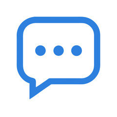 Speech bubble icon with ellipsis for messaging applications  