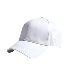 Fototapeta premium White Baseball Cap: A classic white baseball cap, perfect for customization or showcasing your brand. Clean lines and simple design make it versatile for any purpose.