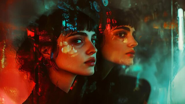 Intimate Moment Between Two Women in Cinematic Video
