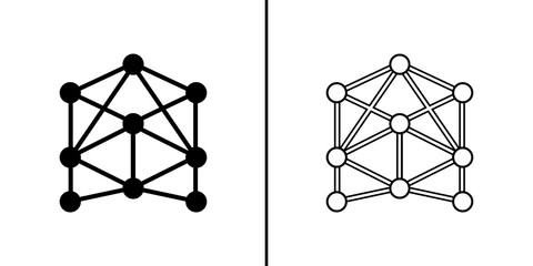 Networks depicting interconnected nodes representing a neural network or cryptocurrency nodes, symbolizing blockchain technology, decentralized systems, and digital connectivity.