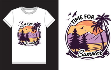 Time for summer t-Shirt Vector design 