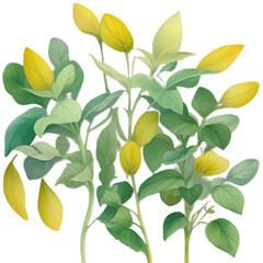 Plant leaves fresh green botanical element