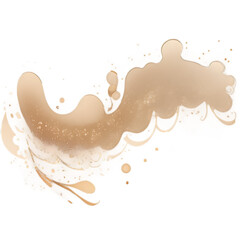 Abstract beige swirl liquid organic shape element