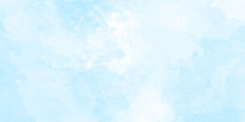 Soft sky-blue paint aquarelle hand-painted watercolor background design. beautiful bright blue paper texture. grunge effect light sky-blue shades watercolor background. watercolor scraped background.