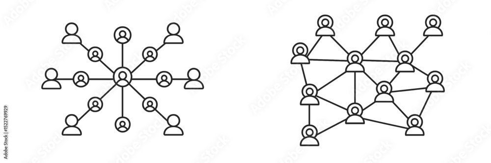 Poster Visual representation of network structures illustrating connections among individuals in social media interactions