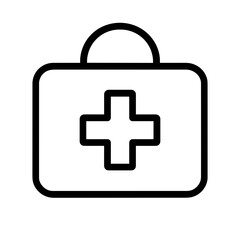 Medical bag icon in outline style