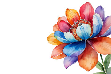 Fototapeta premium watercolor painting flower