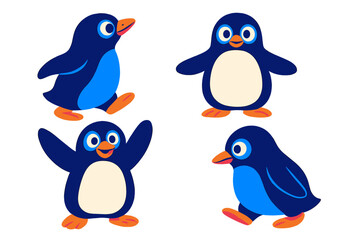 Fototapeta premium set of cartoon birds