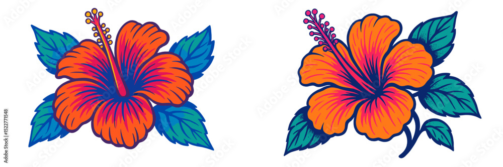 Poster set of colorful feathers