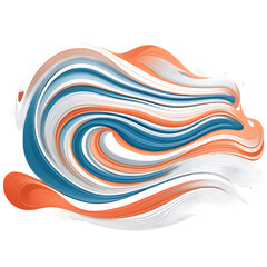 Abstract multicolored swirl, creative artistic painting, curve