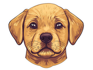 Cute Yellow Labrador Puppy Portrait