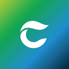 Stylish Letter C Logo design vector template on gradient color background