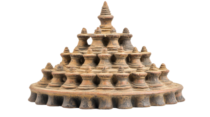 Buddhist stupa from Gandhara Transparent background, PNG file