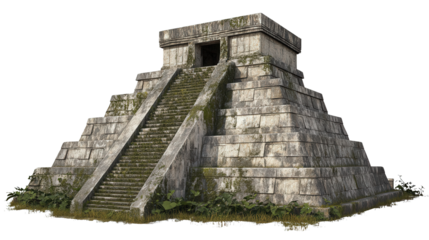 Chichen Itza El Castillo pyramid Transparent background, PNG file