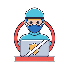 Cybersecurity Expert Digital Fraud Prevention Icon