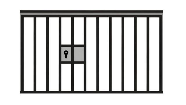 Simple illustration of a jail cell door