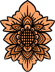 classic balinese ornament illustration 