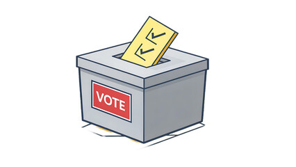 Ballot box illustration voting election democracy