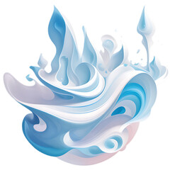 Water splash creative concept with clean blue gradient