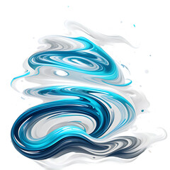 Swirl liquid abstract flow with blue color accent